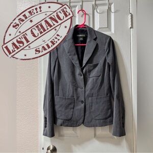 Eddie Bauer Women’s Size 8 Charcoal Blazer With Pockets